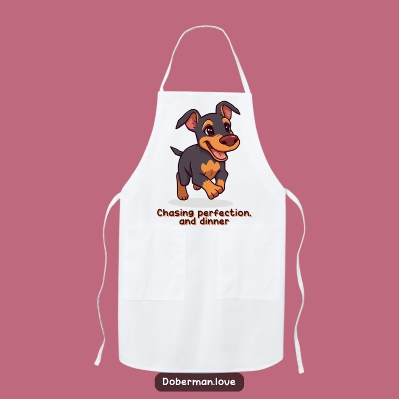 Funny Doberman Apron: Cook with Determined Friendly Flair, Chef Gift