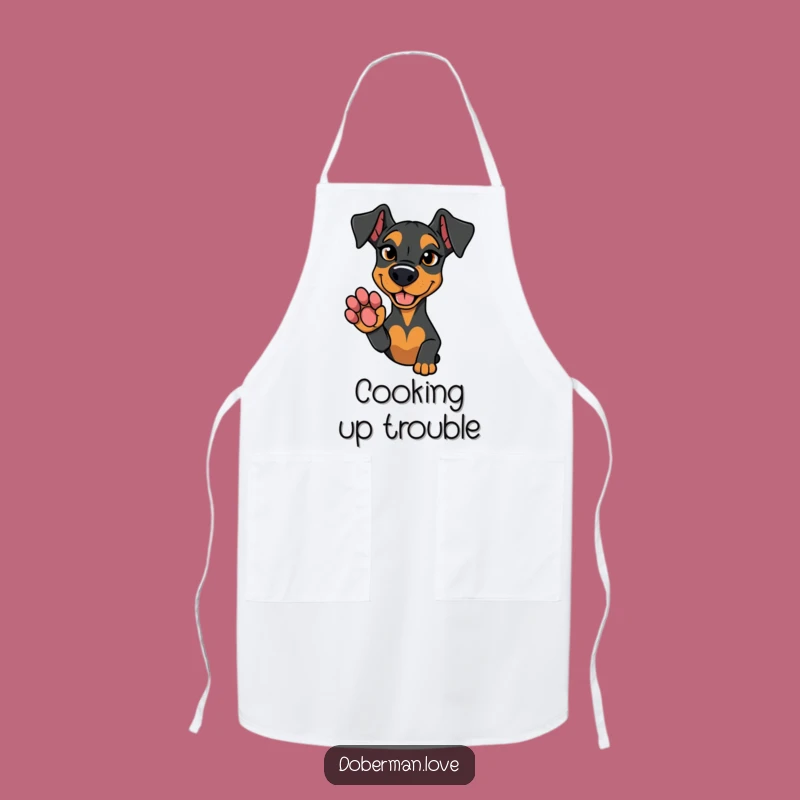 Funny Doberman Apron: Cook with Mischievous Paw Flair!