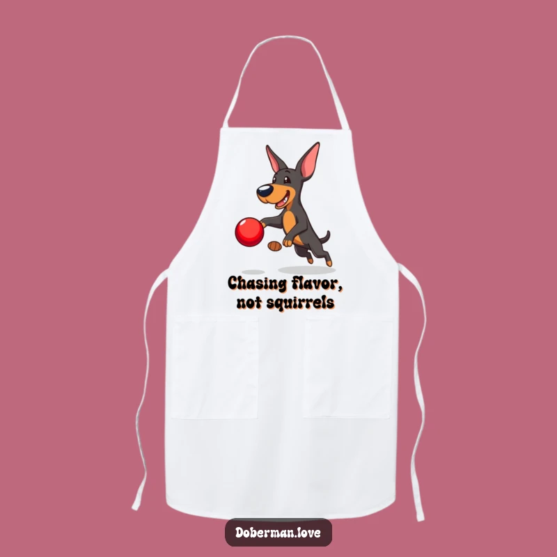 Funny Doberman Apron: Cook with Playful Pup Power, Chef Gift