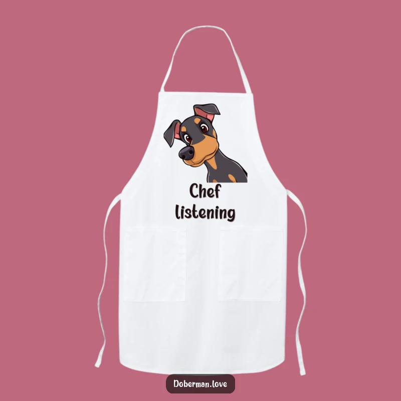 Funny Doberman Apron: Curious Dog, Kitchen Style, Perfect Gift