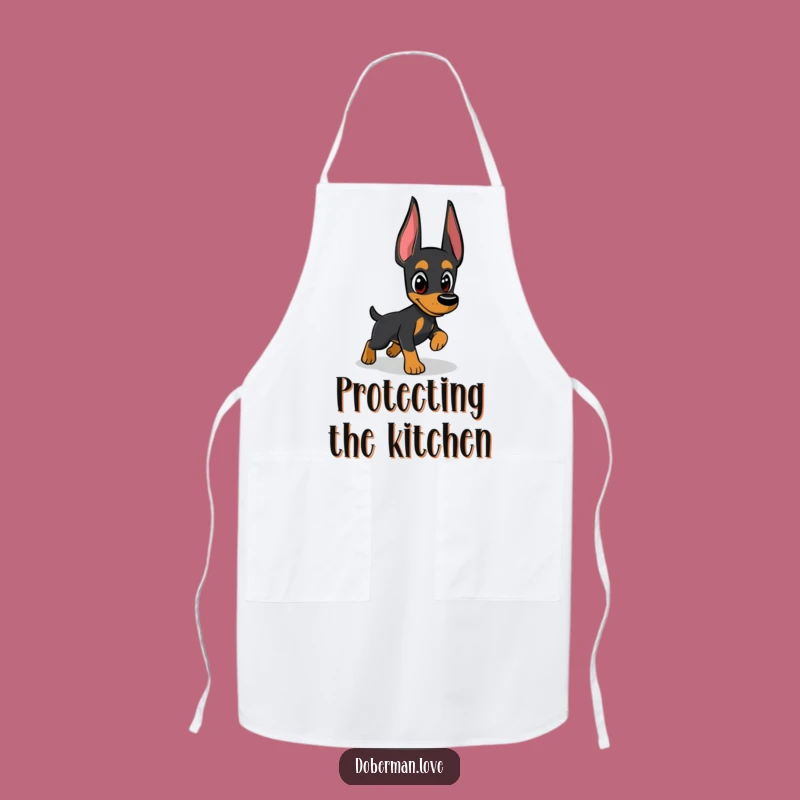 Funny Doberman Apron: Kitchen Shadow Chaser, A Chef's Funny Gift