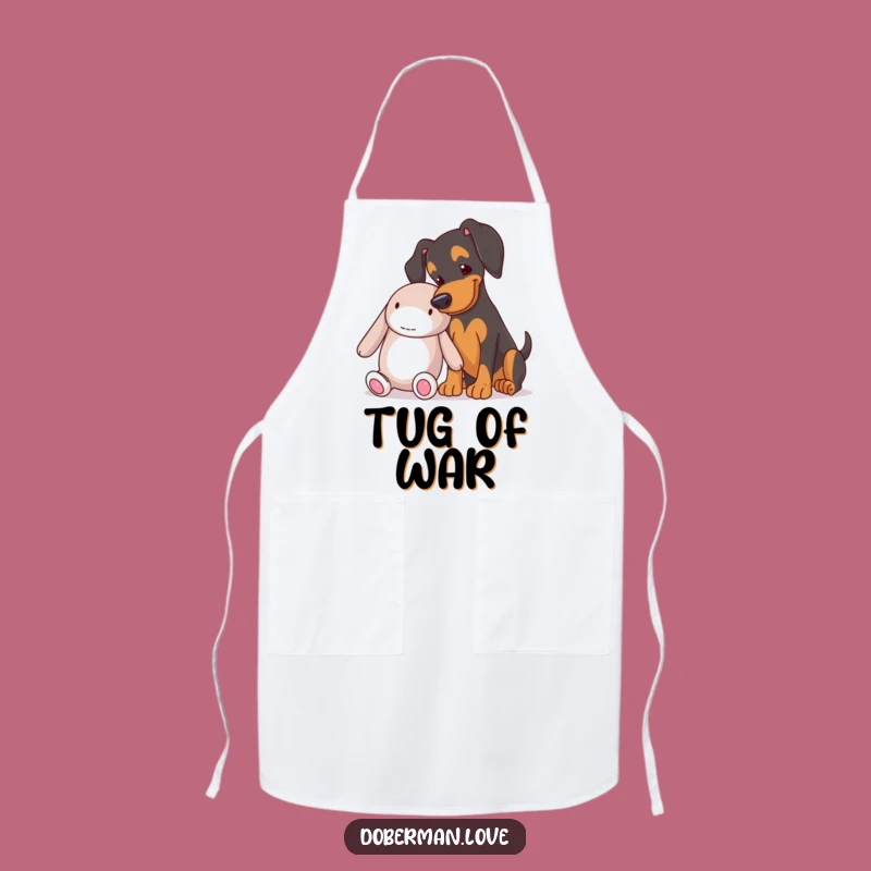 Funny Doberman Kitchen Apron: Humorous Cooking Gear for Playful Dog Owners