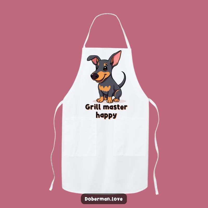 Funny Enthusiastic Doberman Apron: Kitchen Cheer, Practical Funny Gift