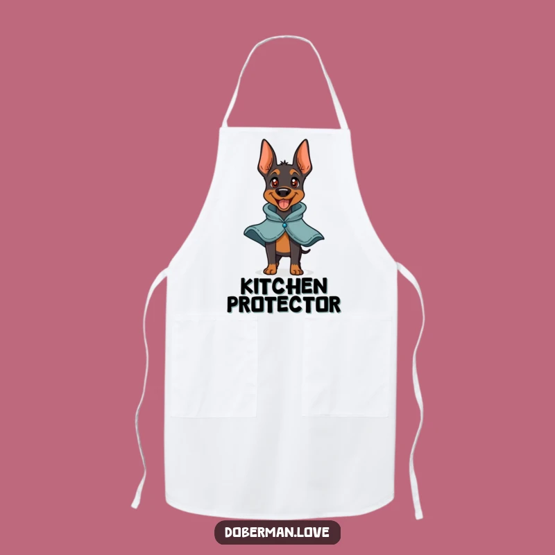 Funny Doberman Hero Apron: Super Chef Bark - Perfect Funny Gift