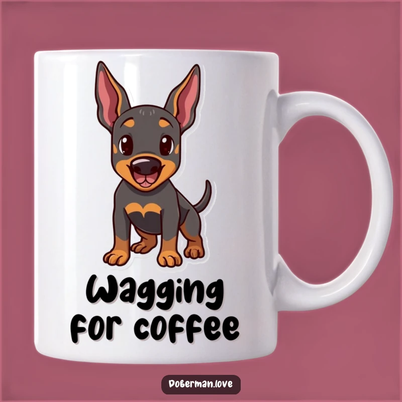 Funny Doberman Playtime Mug: Hilarious Gift for Dog Lovers