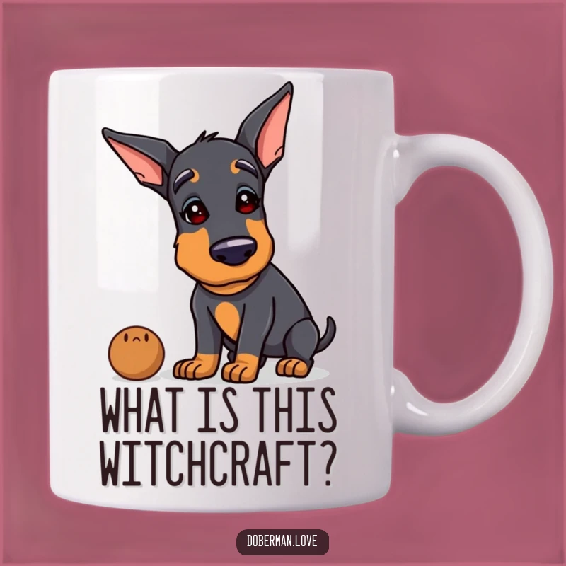 Funny Curious Doberman Mug: A Hilarious Gift for Dog Lovers Who Love a Good Mystery