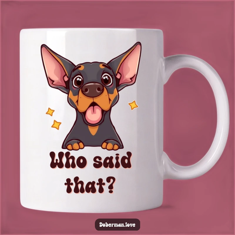 Funny Surprised Doberman Mug: Echo Surprise Makes a Hilarious Gift!