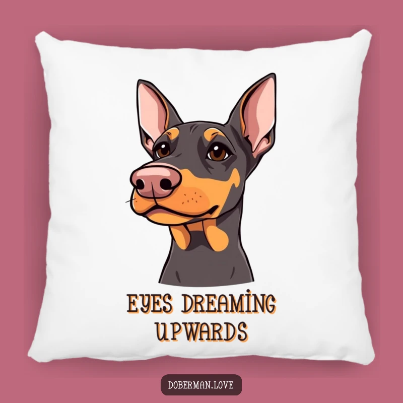 Funny Doberman Pillow: Cozy Up with Kind Eyes Comfort
