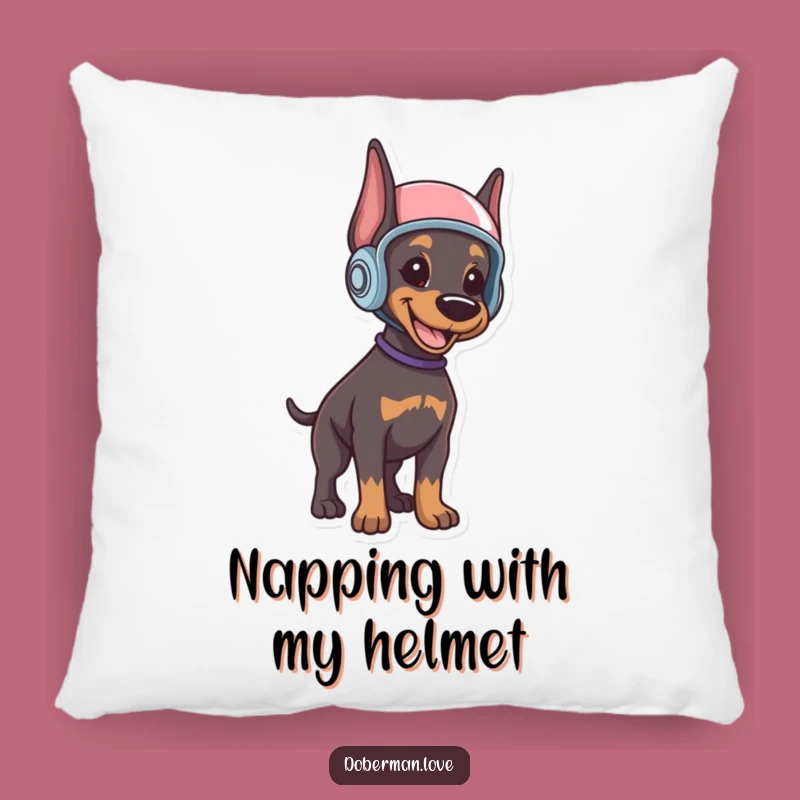 Funny Doberman Puppy Pillow: Helmet Comfort, Adorable Funny Gift