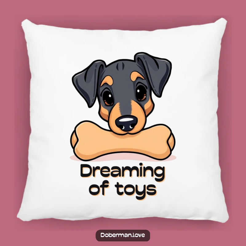 Funny Kawaii Doberman Chew Toy Pillow - Comfy & Hilarious Cuddle Buddy