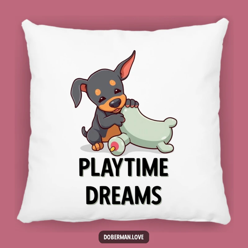 Funny Tiny Doberman Pillow: Playful Dog, Cozy Comfort, Perfect Gift