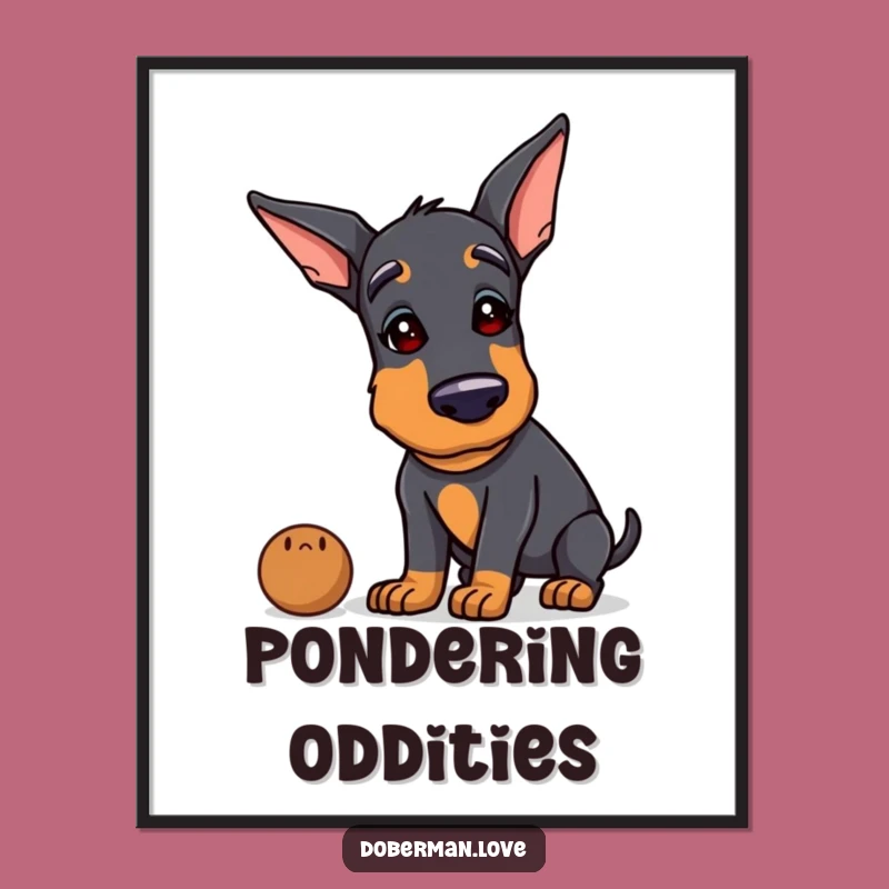 Funny Doberman Digital Art: Instant Laughs with This Hilarious Dog Sniffing
