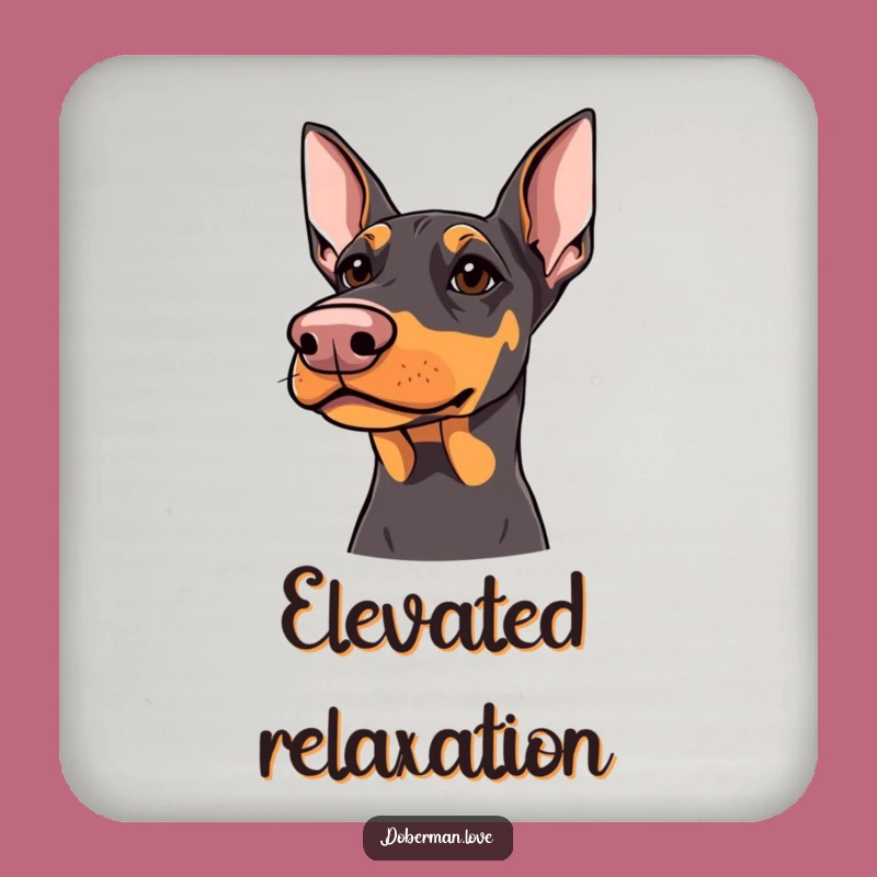 Funny Doberman Coaster Set: Protect Surfaces with Kind Eyes