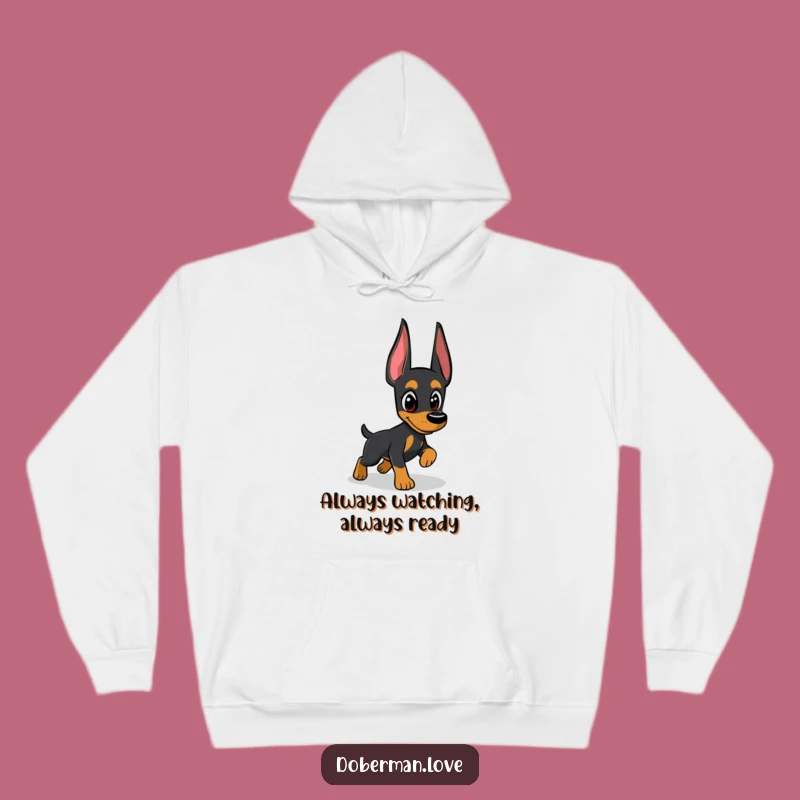 Cozy Funny Doberman Hoodie: Shadow Chaser Edition, The Ultimate Funny Gift