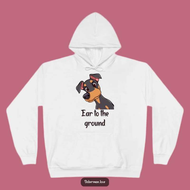 Funny Doberman Hoodie: Curious Dog, Cozy Comfort, Perfect Gift
