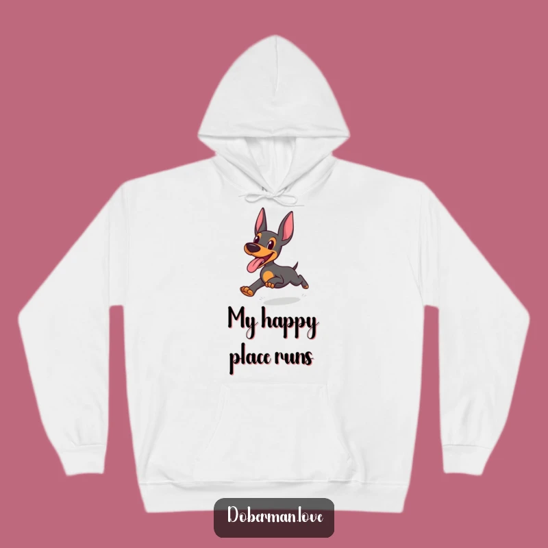 Funny Doberman Hoodie: Cozy Joyful Tongue Out Comfort