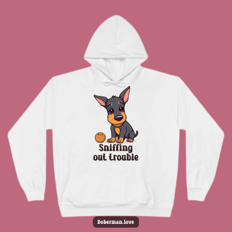 Funny Doberman Hoodie: Cozy Up with This Hilarious Sniffing Dog Gift