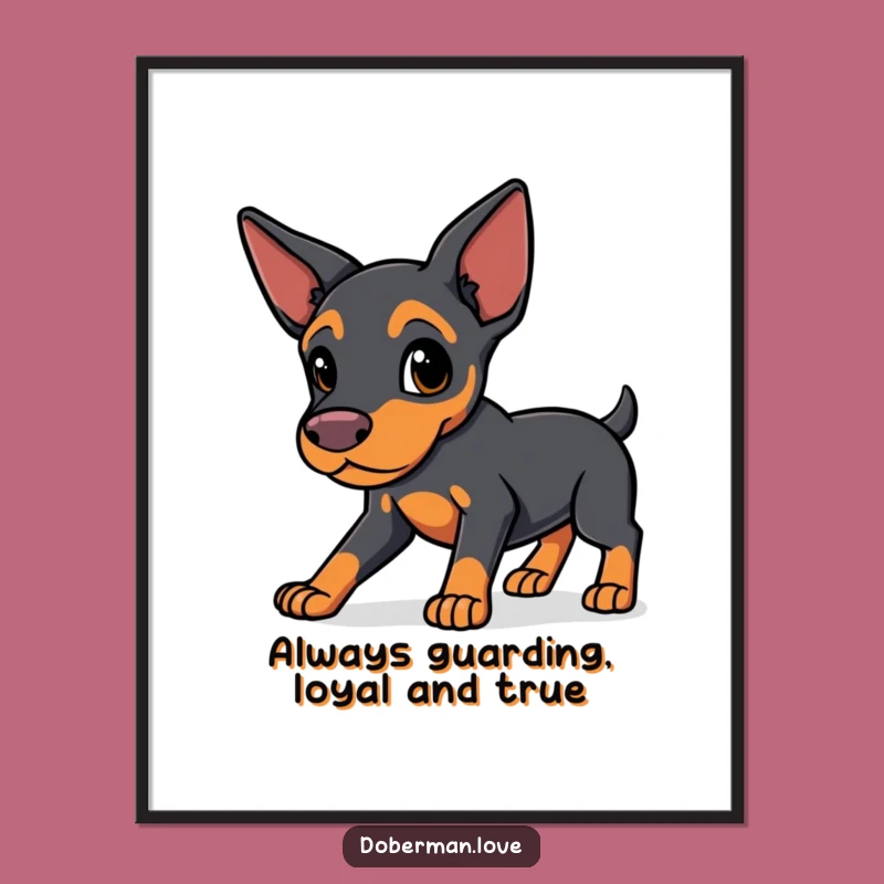 Free Printable Doberman Wall Art: Funny Downloadable Art for Protective Decor