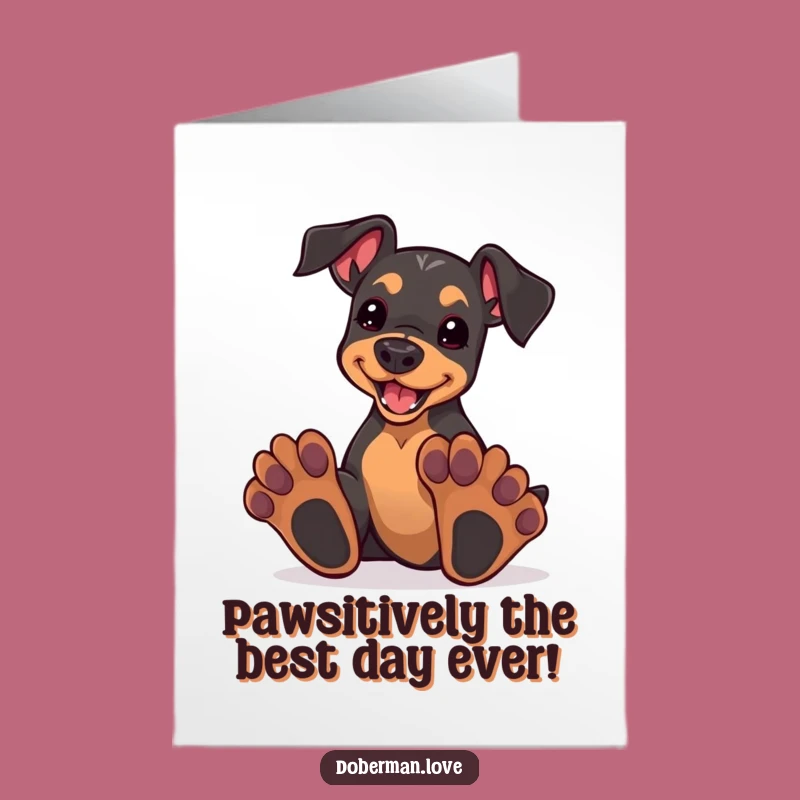 Free Printable Puppy Birthday Card: Big Paws Fun Funny Downloadable Gift