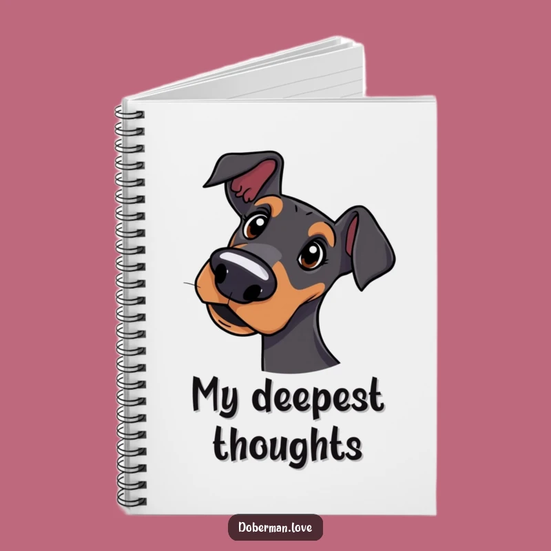 Funny Curious Doberman Notebook: Jot Down Your Ponderings, Perfect Funny Gift