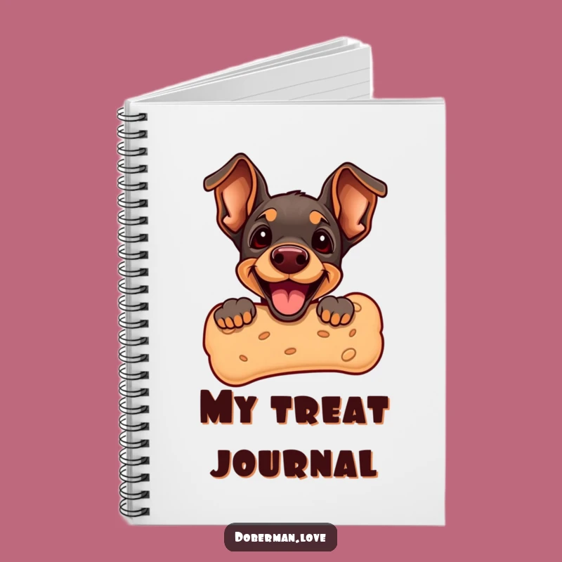 Funny Doberman Puppy Biscuit Notebook: Puppy Thoughts Journal - Ideal Funny Gift