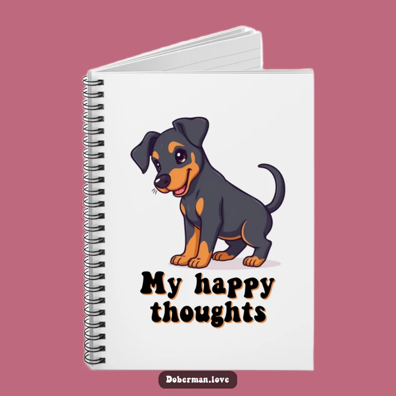 Funny Doberman Puppy Notebook Floppy Ears Journal for Dog Lovers