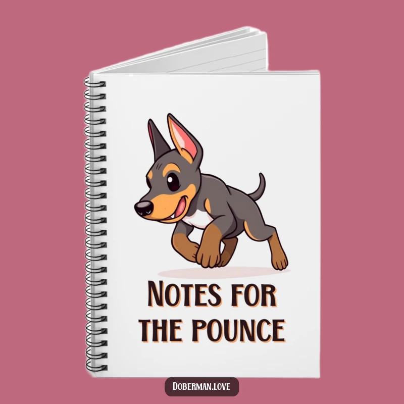 Funny Doberman Puppy Notebook: Pounce Planner, Practical Funny Gift