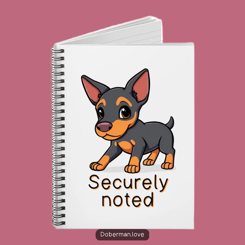 Funny Protective Doberman Notebook - Kawaii Guard Journal, Gift Idea