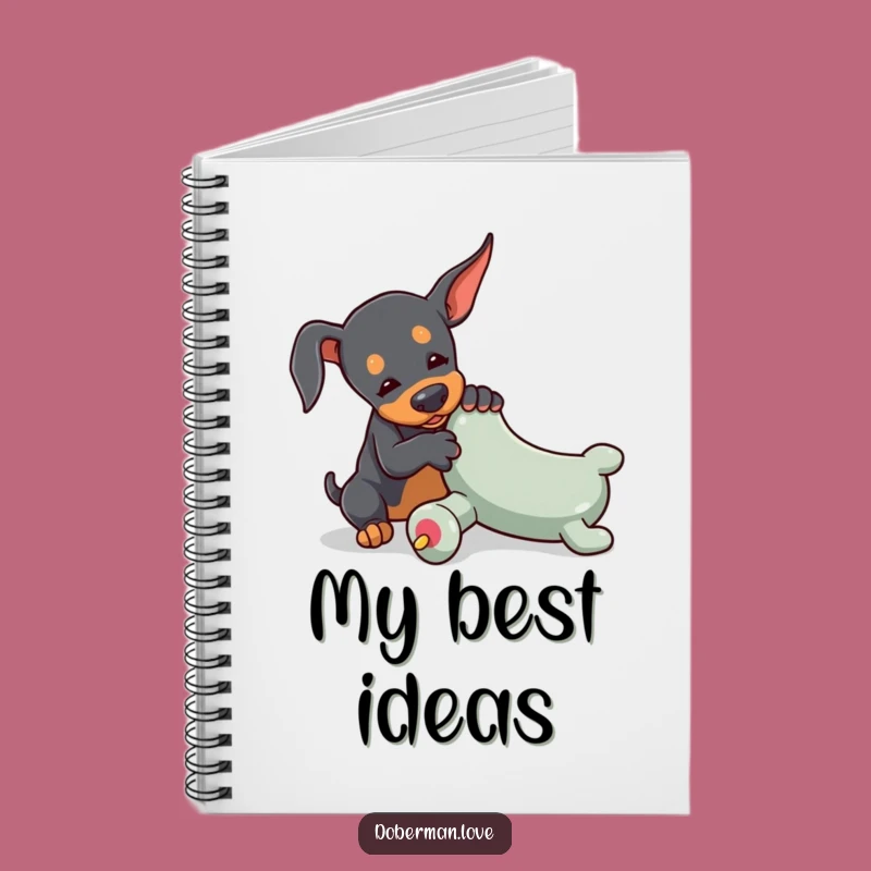 Funny Tiny Doberman Notebook: Playful Pup, Dog Lover Journal, Gift
