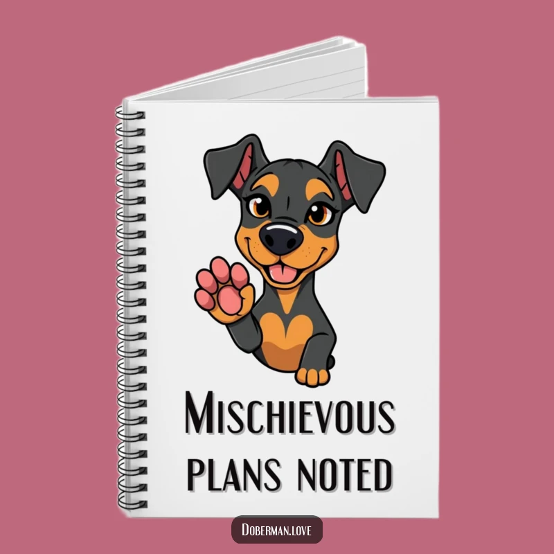 Funny Doberman Notebook: Jot Down Ideas with Mischievous Paw Offer!