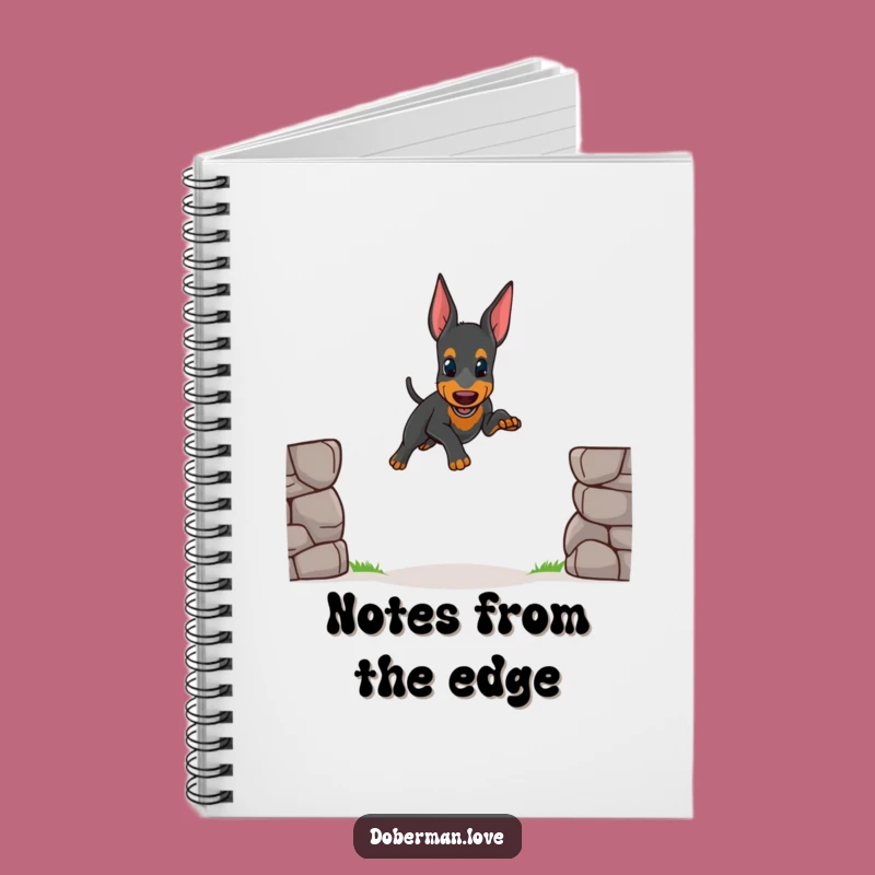 Funny Wobbly Doberman Jump Notebook: Cute Dog Journal Gift