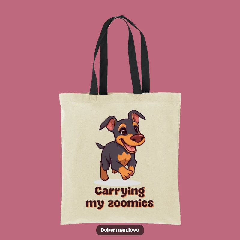 Funny Doberman Tote Bag: Carry Determination with Friendly Style
