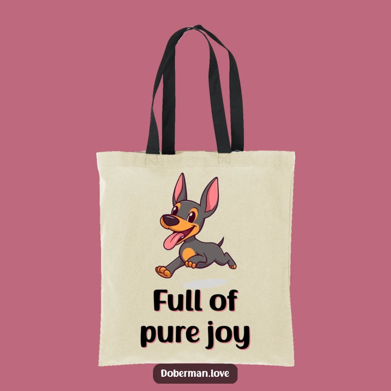 Funny Doberman Tote Bag: Carry Joyful Abandon Everywhere