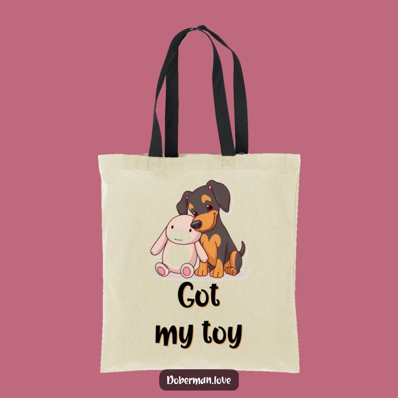Funny Doberman Tote Bag: Stylish & Humorous Accessory for Playful Pet Owners